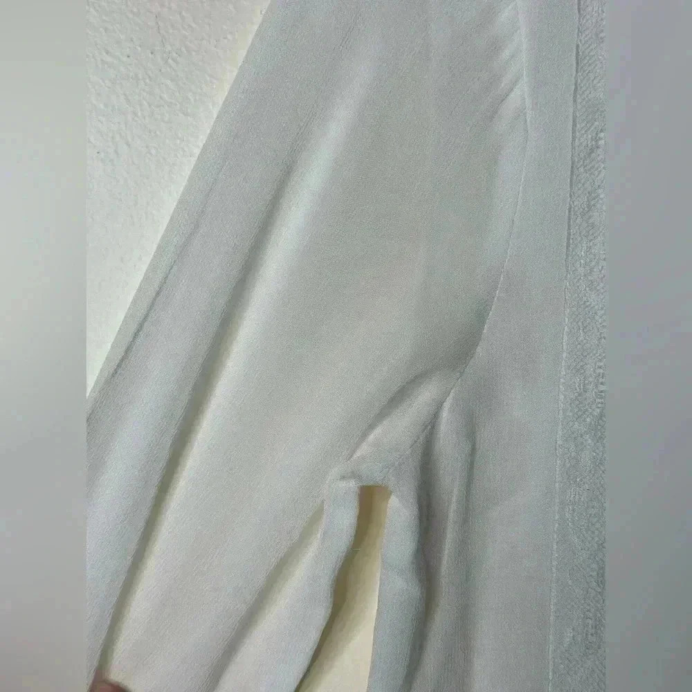 Lulus In the Meadows White Crochet Lace Babydoll Embroidered Trim Dress XS - Picture 14 of 14